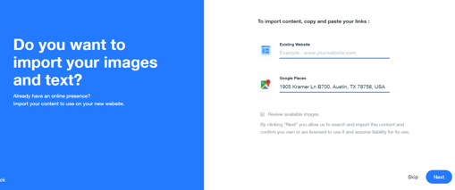 Current Website and Address