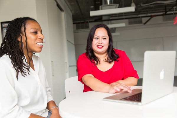 Computer Demonstration with two women