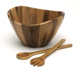 serving bowl and utensils