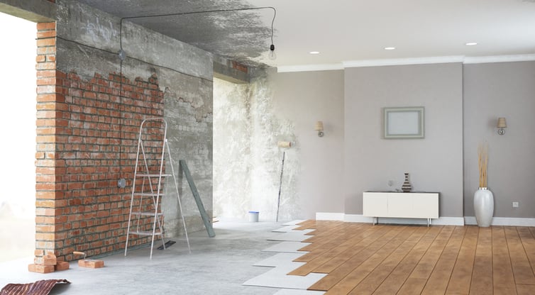 room before and after renovation