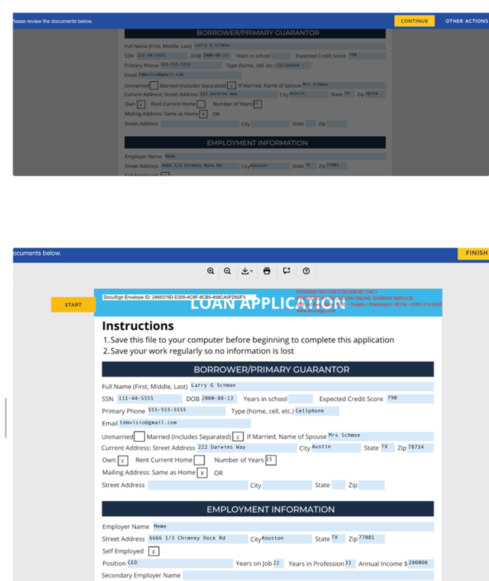 Docusign instructions