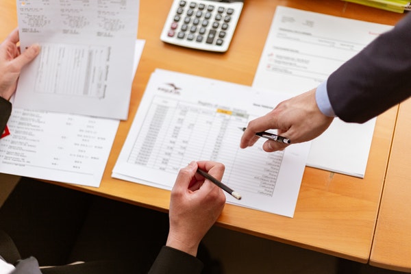 business people reviewing documents