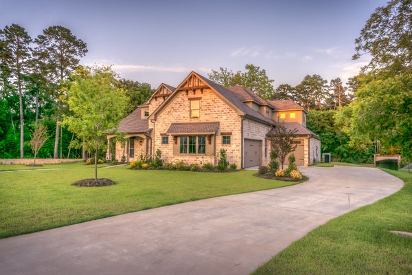 nice house surrounded by trees