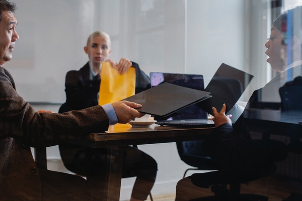 business people with documents
