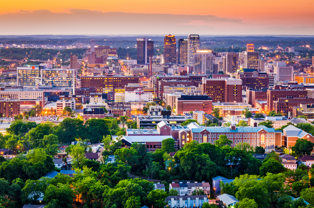 downtown Birmingham, Alabama